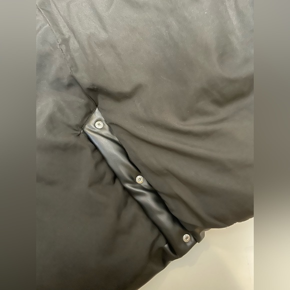 Zara black vegan (faux) leather puffer vest. Excellent condition. - Picture 9 of 15